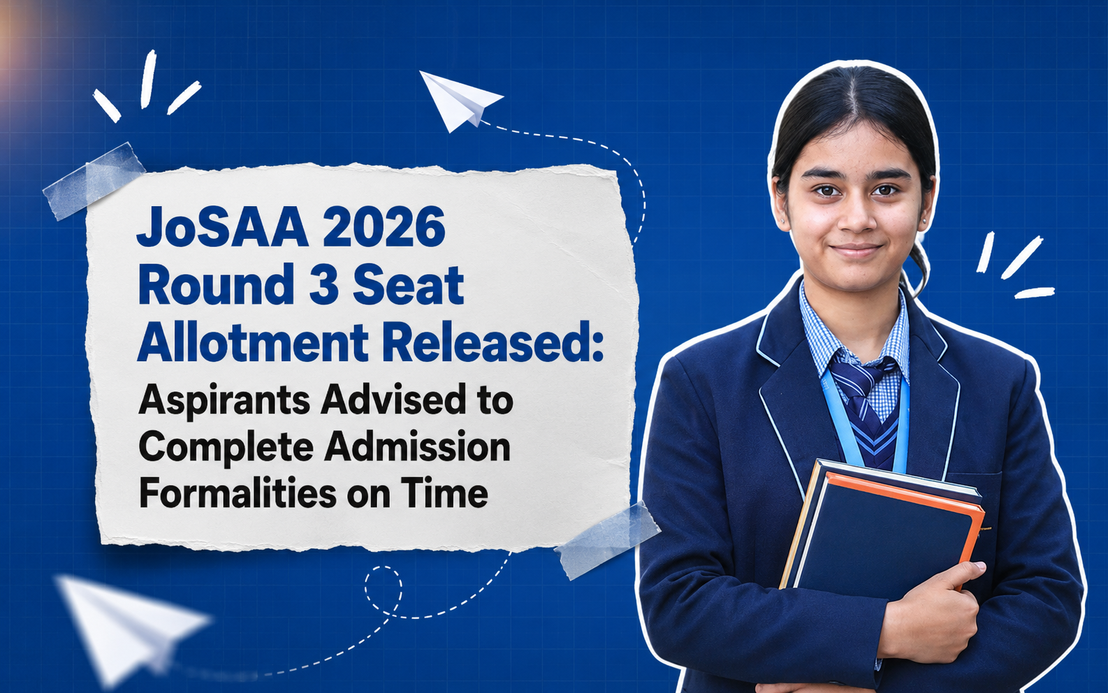 JoSAA 2026 Round 3 Seat Allotment Released: Aspirants Advised to Complete Admission Formalities on Time